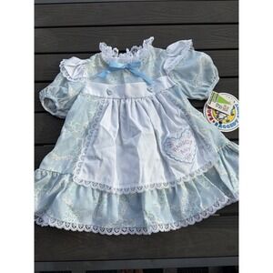 Vintage New Raggedy Ann & Andy Toddler Apron Dress Size 12 Months